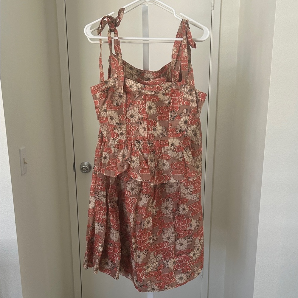 ULLA JOHNSON MATCHING SET, midi skirt & peplum top